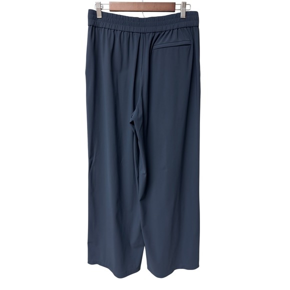 Athleta Pinnacle High Rise Trouser Navy Wide-Leg Womens Size 10 Athleisure EUC - Picture 4 of 6